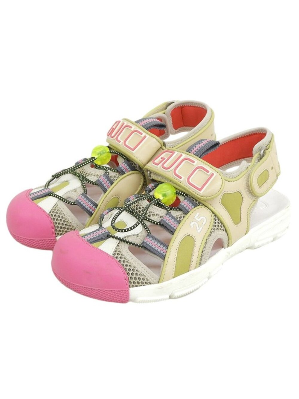 Gucci Mesh Velcro Sandals Shoes Multicolor